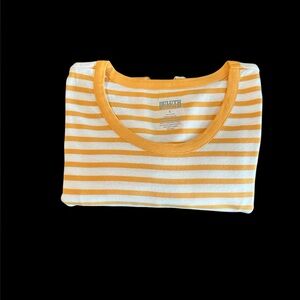 Duluth Yellow and White Striped T-Shirt size L